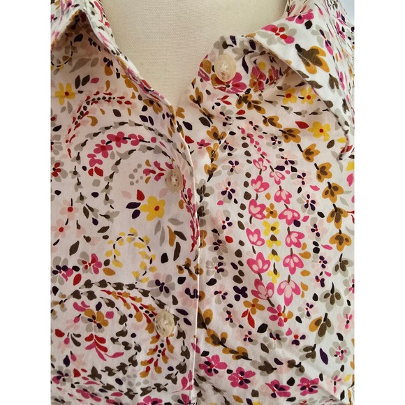Westbound Woman Wrinkle Free Floral Print Button Up Shirt Top Women's - Picture 2 of 5